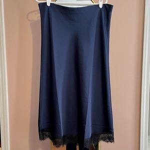 J. Crew Lace-trimmed pull-on slip skirt NWT
